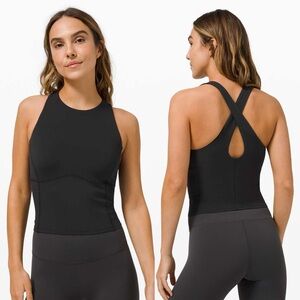 Lululemon Key To Balance Yoga Tank Top Light Support B/C Cup in Black Size 4